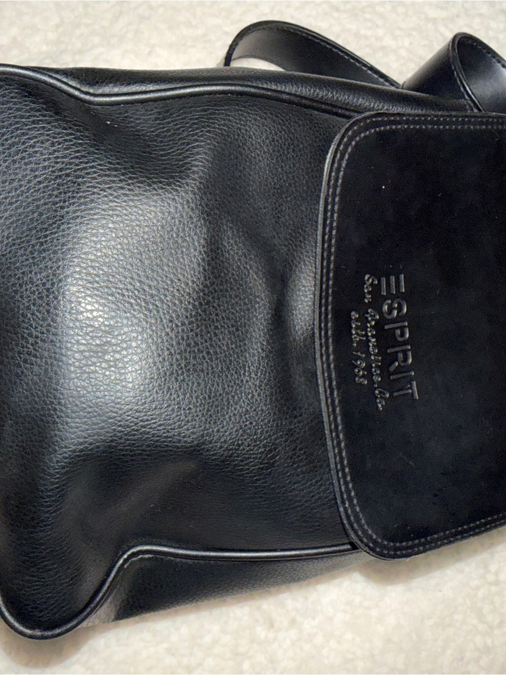 Esprit Black Leather Men's Shoulder Bag